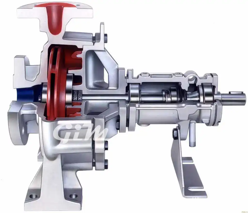 Structure de la pompe centrifuge de transfert horizontale EAS en acier inoxydable à aspiration en bout